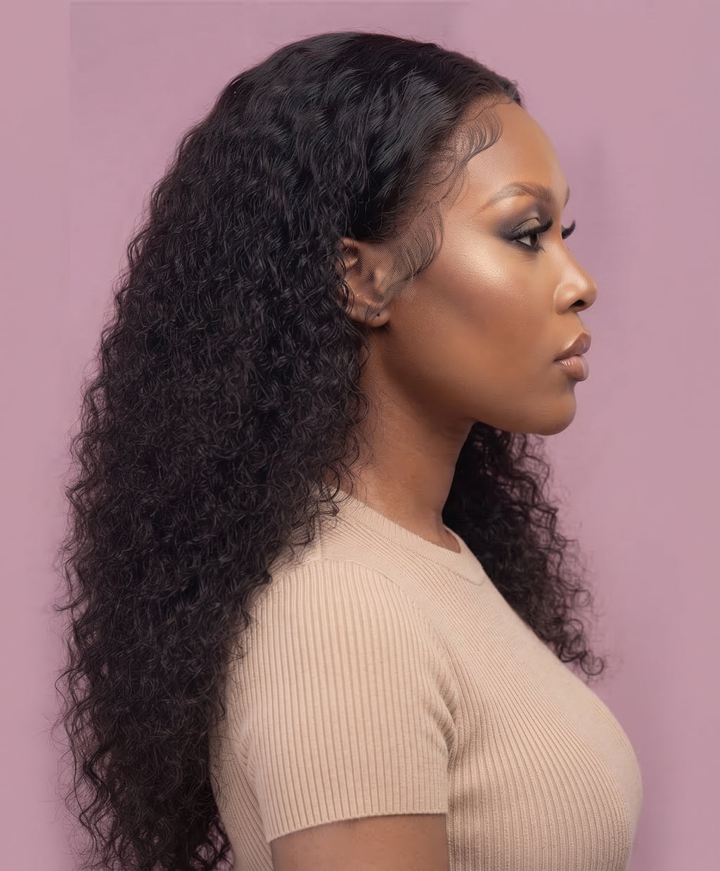 Water wave blended hair