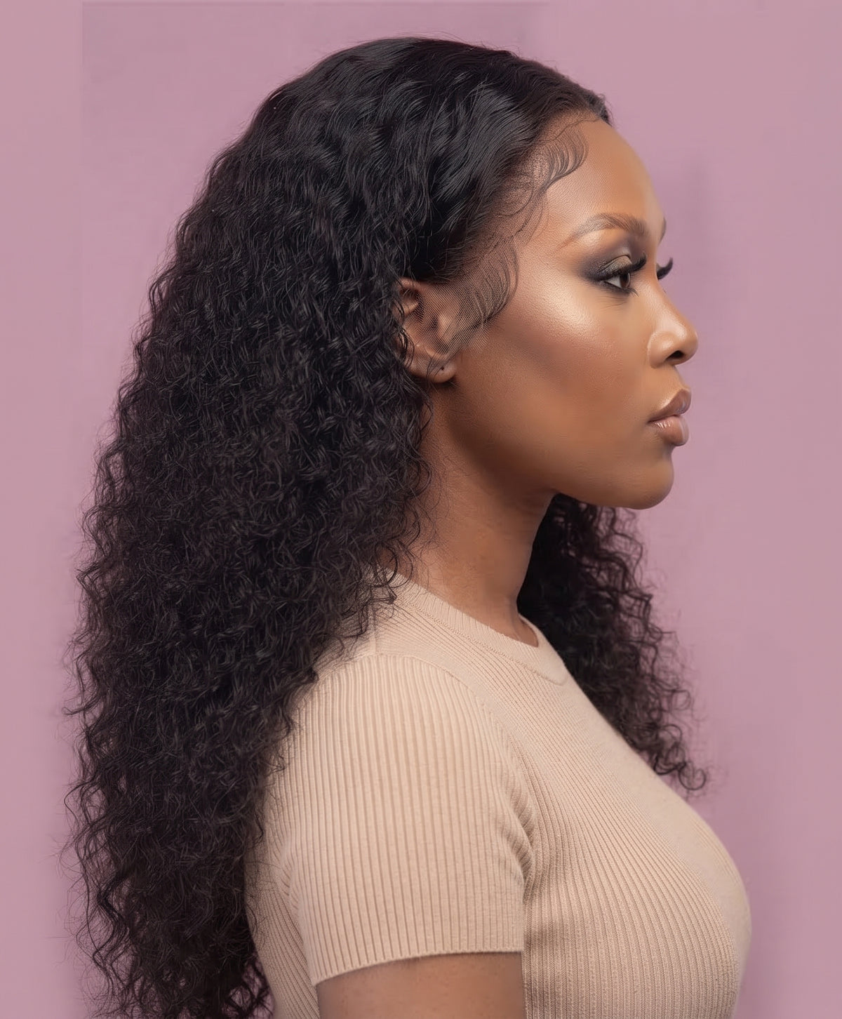 Water wave blended hair